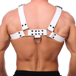 The Red Harness Harnais en cuir Buckle Blanc